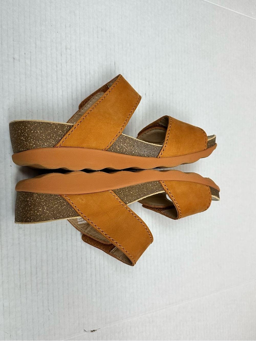 Dansko Maddy Milled Nubuck Cork Wedge Sandals Orange Size 40 EU - 9.5/10 US - Picture 12 of 12